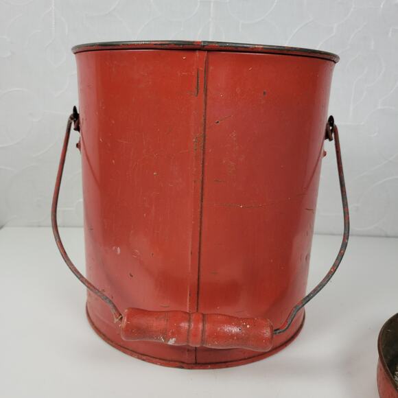 Vintage Keller-Charles Cardinal Bird Decorative Tin Bucket with Lid and Handle - Picture 16 of 16
